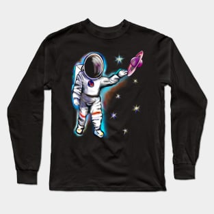 Astronaut in space reaching for the stars 2 - cute Cavoodle, Cavapoo, Cavalier King Charles Spaniel Long Sleeve T-Shirt